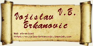 Vojislav Brkanović vizit kartica